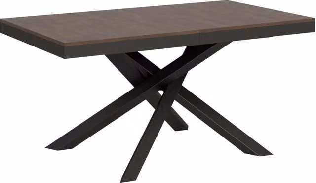 Tavolo da pranzo allungabile Volantis Evolution GIORDANOSHOP in legno color noce, L: 160-420 cm, P: 90 cm, H: 77 cm – 1