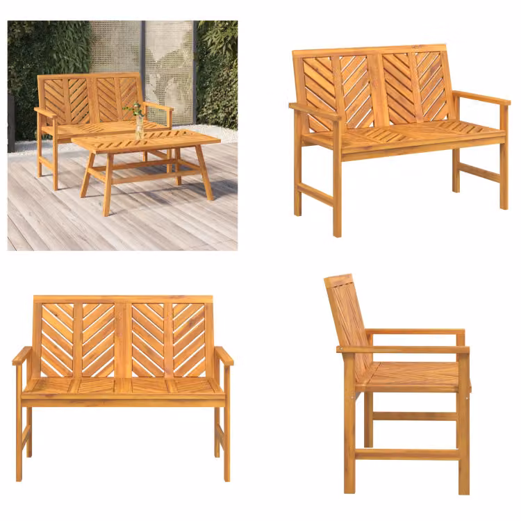 vidaXL Panca da giardino 109 cm in legno massiccio di acacia - Panca da giardino - Panche da giardino - Mobili da giardino - Mobili da giardino