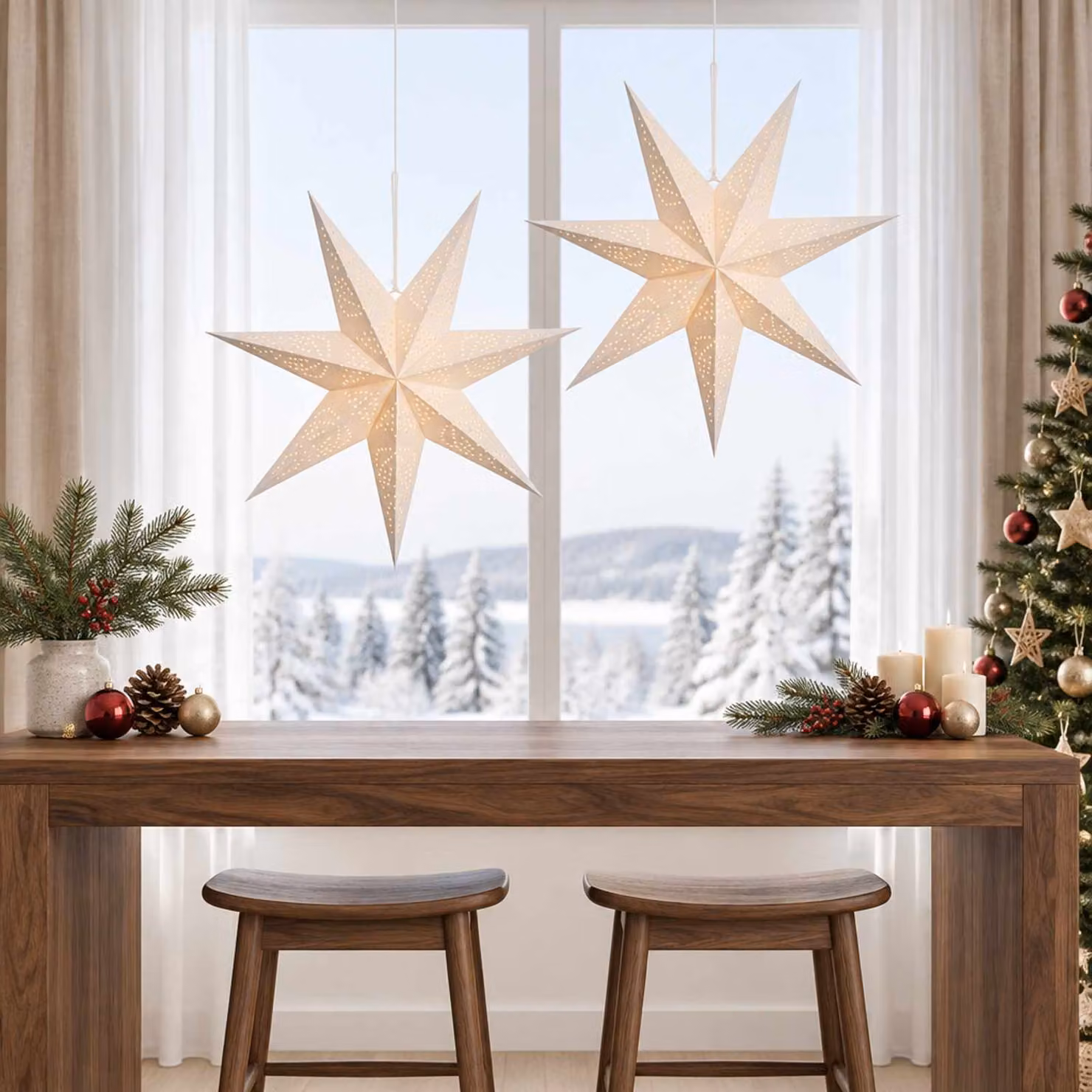 vidaXL Illuminazione Natalizia RAAHE 2 pz 10 LED Bianco caldo