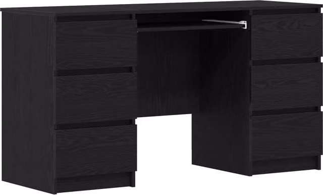 Scrivania | Tavolo da Ufficio Rovere Nero 140 x 50 x 76 cm Legno multistrato