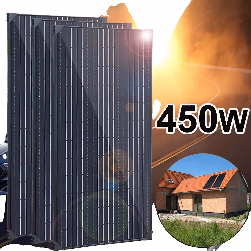Pannello solare, potenza massima 150W, alta efficienza 23%, 450w 3pcs 150w