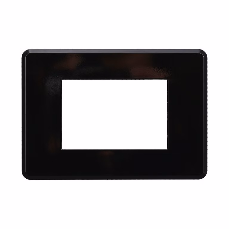 ETTROIT AN87302 Placca Slim Sottile 3P colore Nero Compatibile Con Bticino Axolute Air