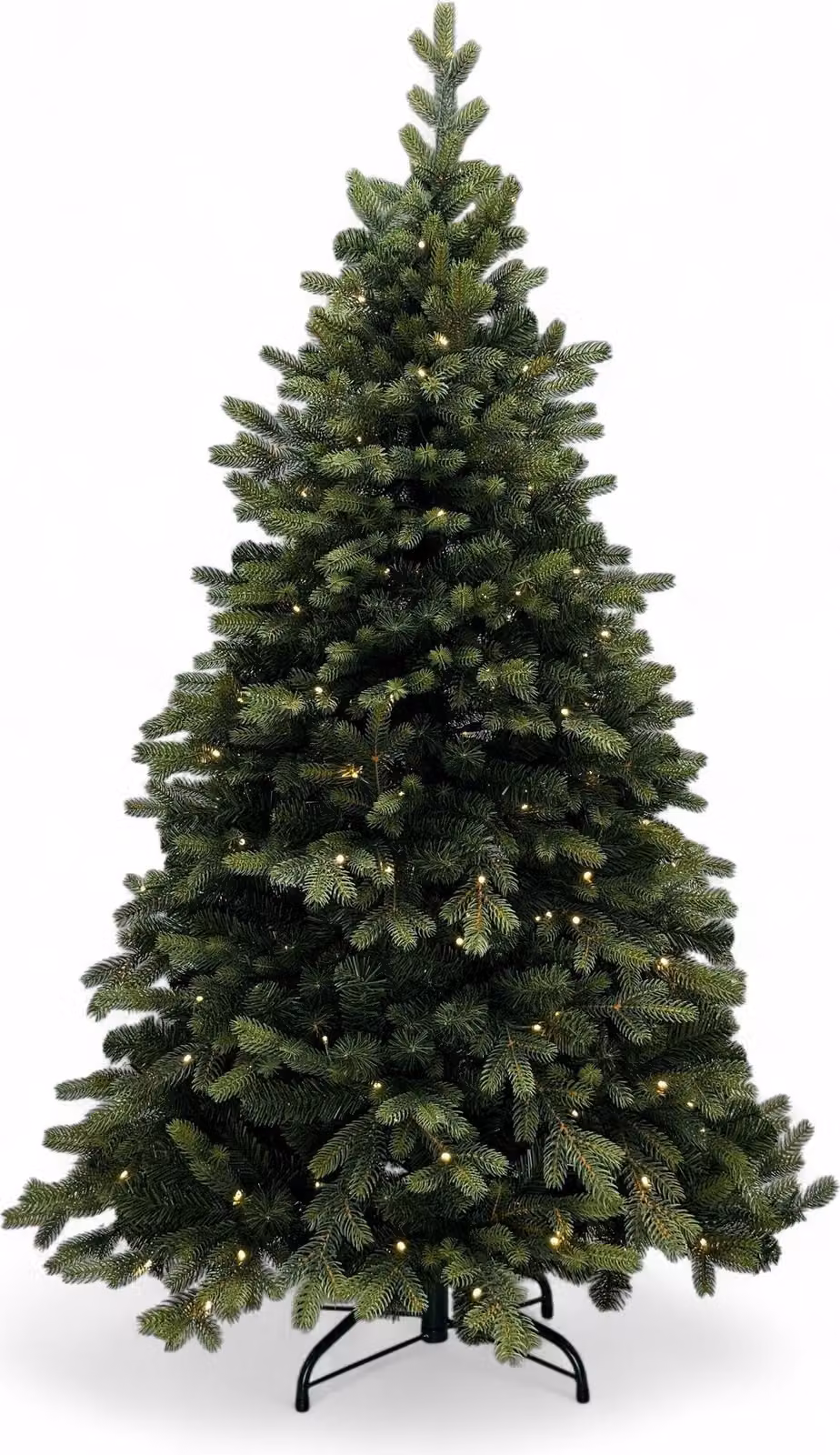 Albero di Natale artificiale con luci 210 cm