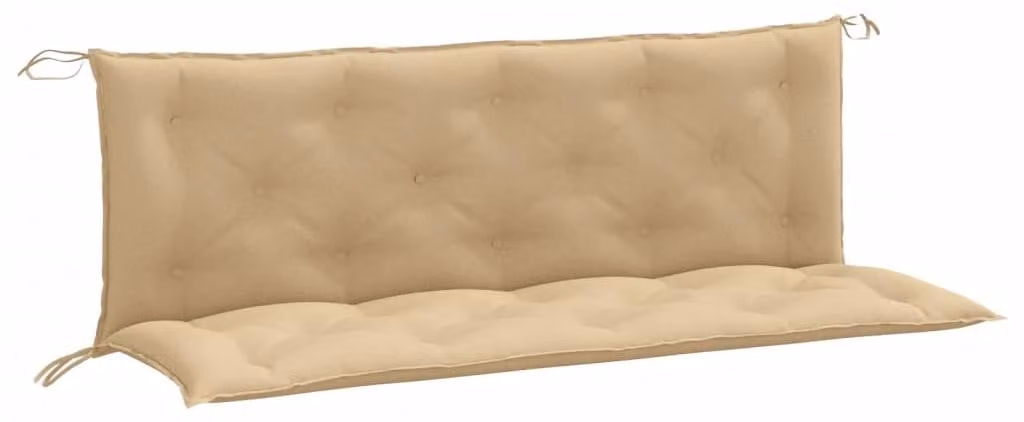 Cuscini per panchina da giardino, 2 pezzi, color beige mélange, 150x50x7 cm, tessuto