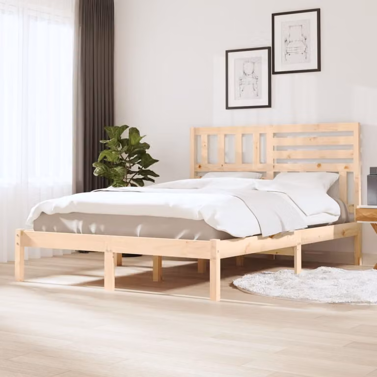 The Living Store Letto in legno massiccio di pino 120x200 cm