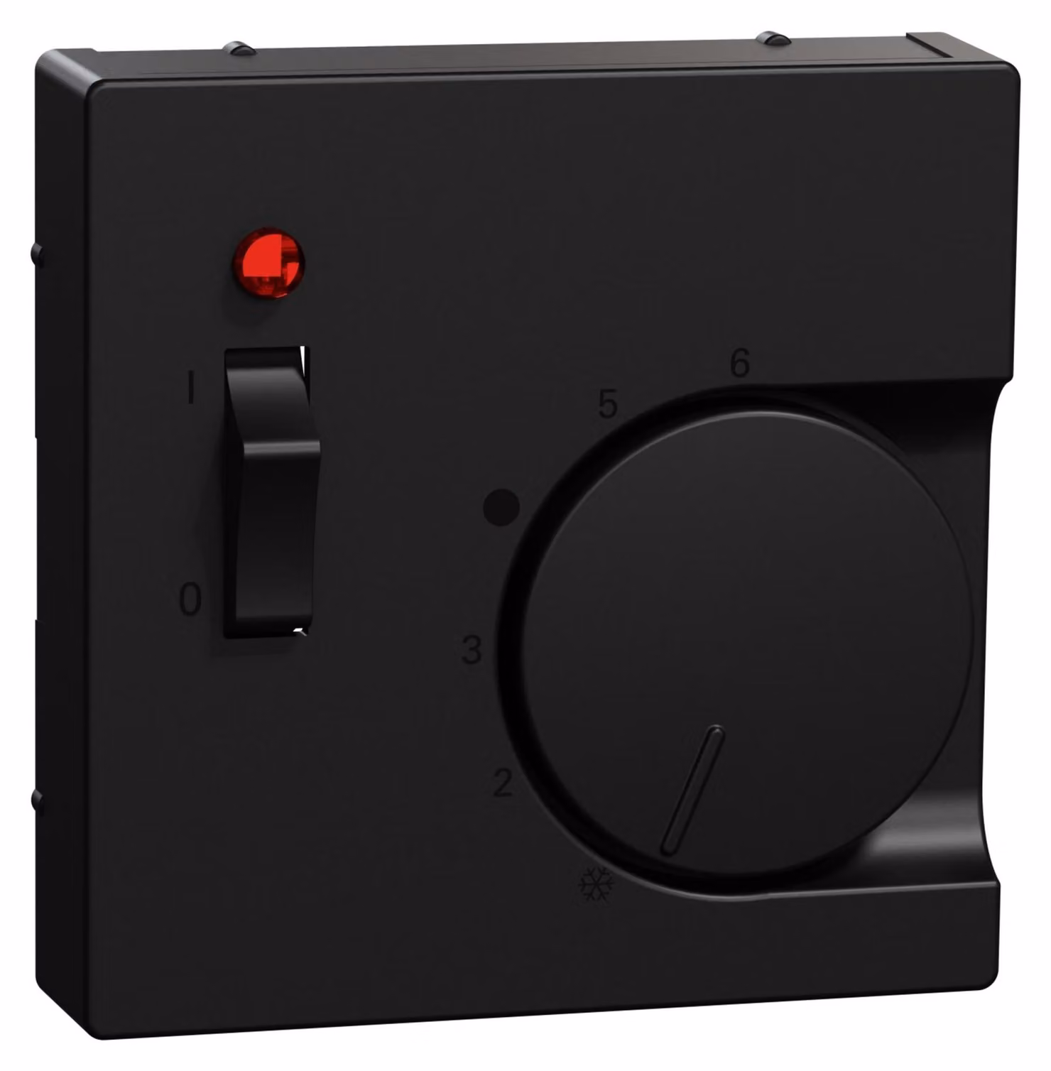 Merten MEG5760-0403 Copripiastra centrale per inserto di termoregolazione con interruttore M-Pure nero/opaco