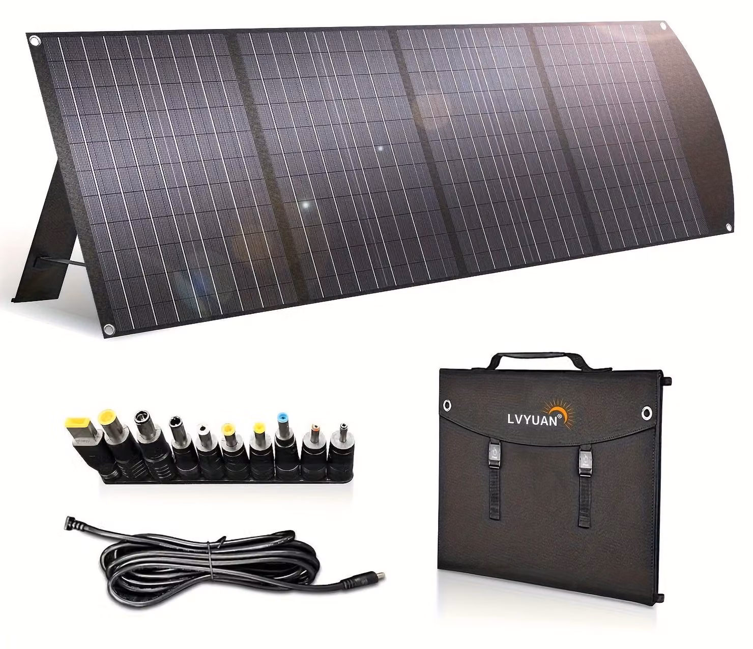 Pannello solare - Pannello fotovoltaico - Pannello solare pieghevole - Pannello portatile - Energia solare - 120W, alta efficienza
