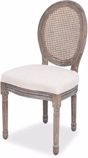 Sedie da Pranzo 4 pz Crema in Tessuto 244090