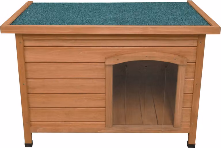 Cuccia per cani in legno di abete, resistente alle intemperie, rialzata, con tetto in feltro bituminoso, dimensioni 86x63x58 cm