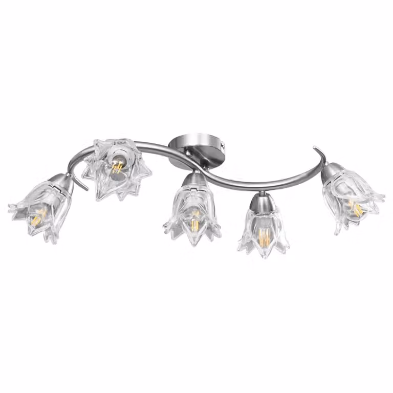 vidaXL Plafoniera con paralume in vetro per 5 lampadine E14