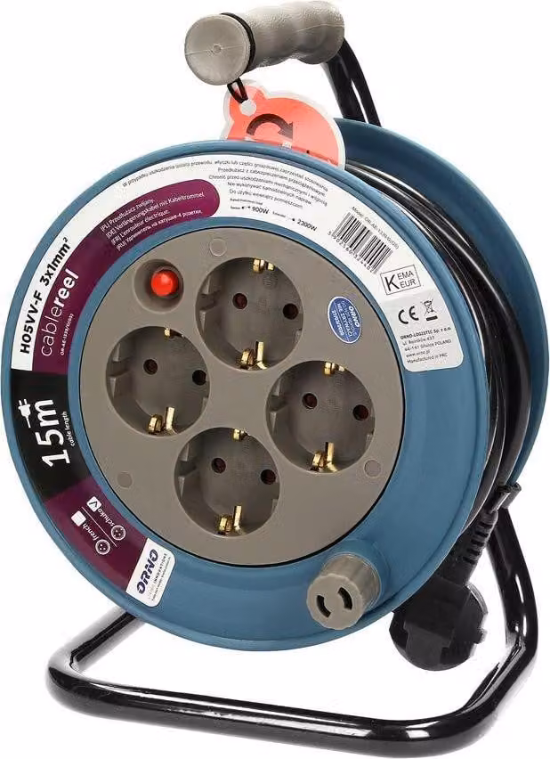 Cavo di prolunga per tamburi Orno, 4 G, 3X1, 15M