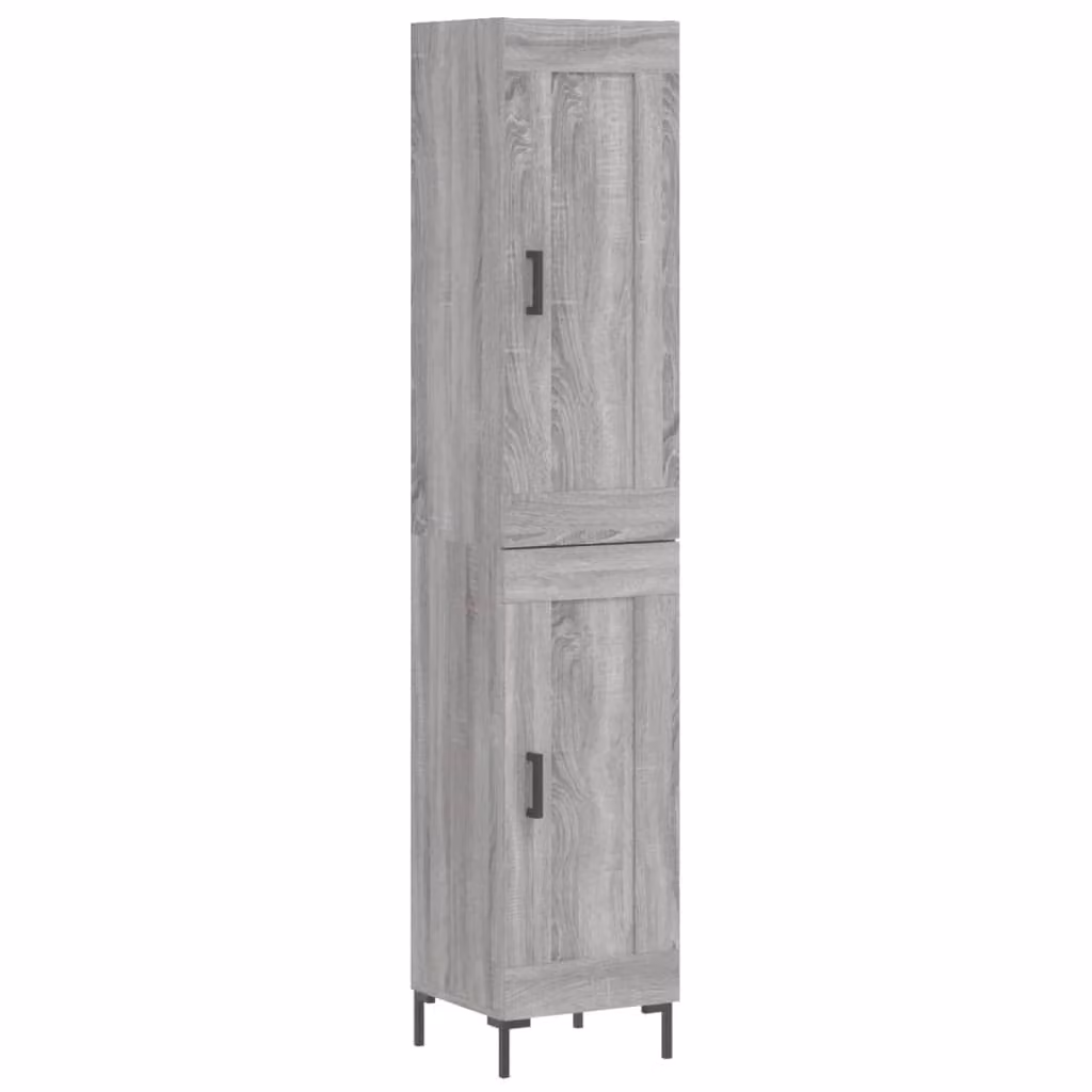 Credenza Grigio Sonoma 34,5x34x180 cm in Legno Multistrato