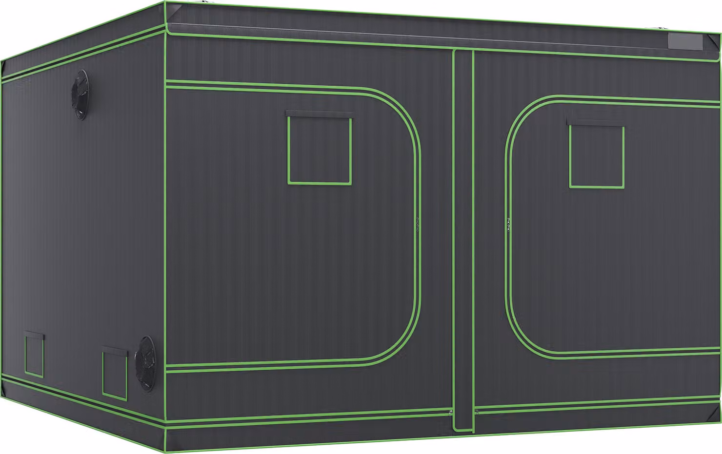 SucceBuy - 10x10 - Tenda da coltivazione, 120''x120''x80'', 600D Mylar altamente riflettente, finestra di osservazione, borsa per gli attrezzi, vassoio per il pavimento, coltivazione di piante indoor