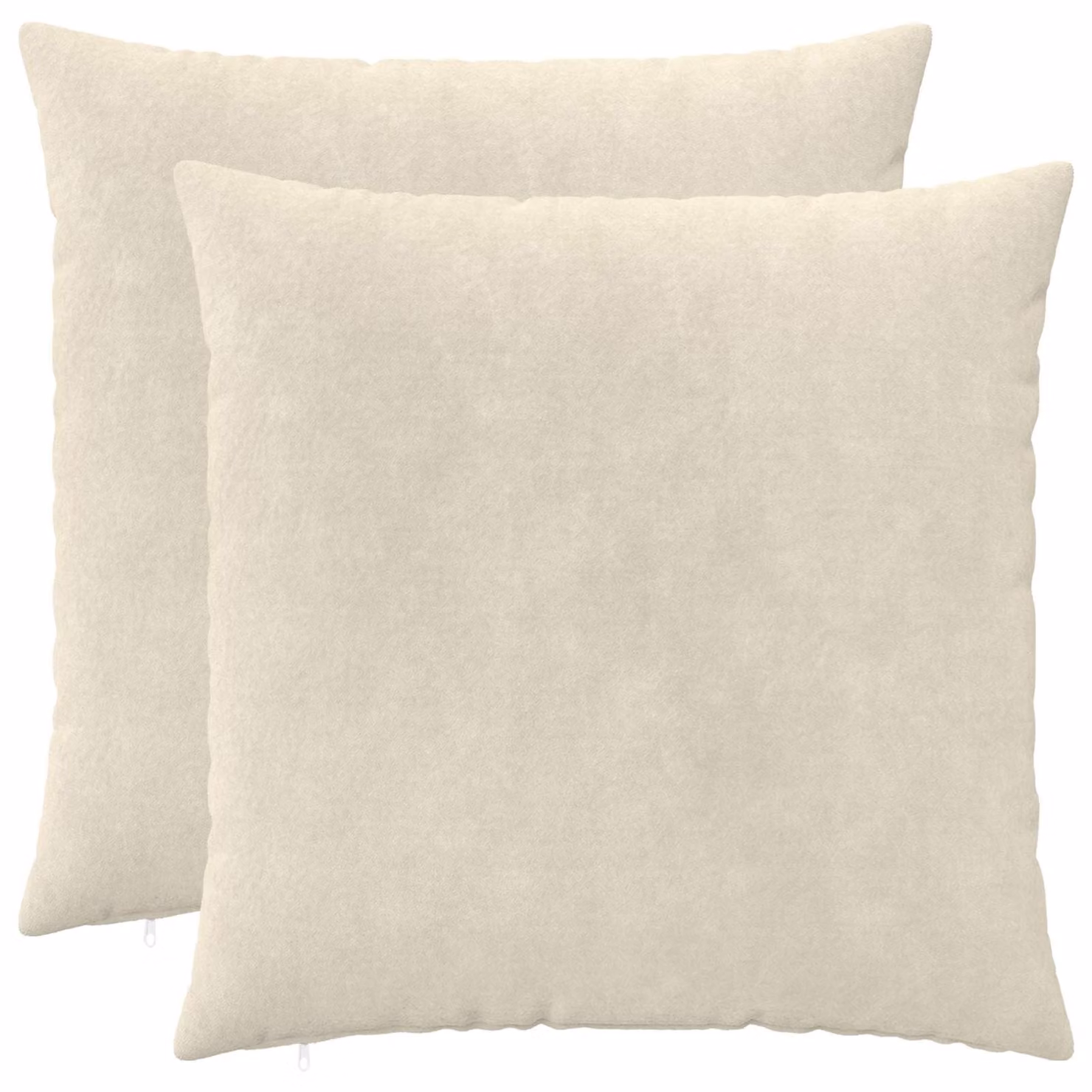 Set di 2 federe vidaXL HEERLEN color beige in microfibra, L 60 cm x P 60 cm