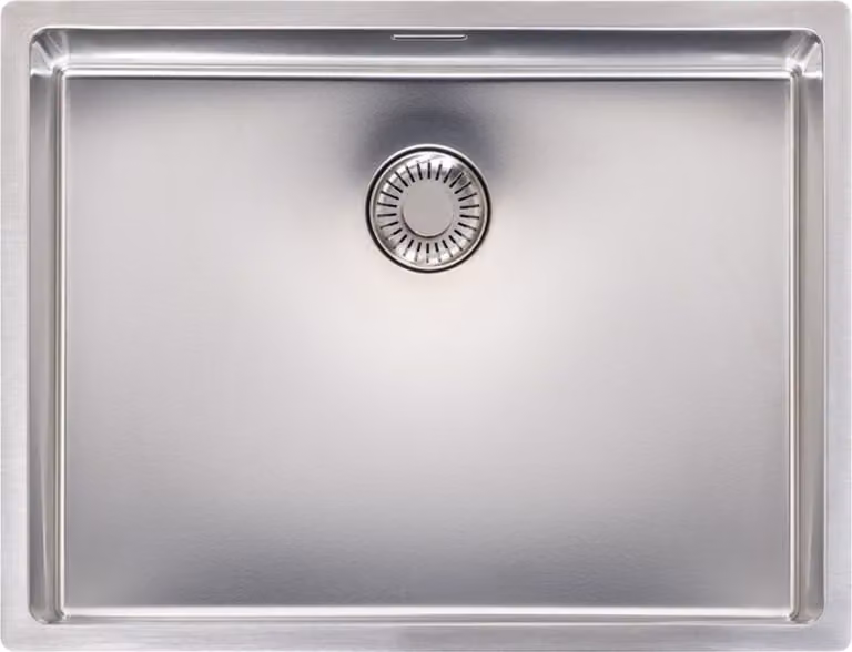 REGINOX R32992 New Jersey, lavello in acciaio inossidabile, dimensioni 50x37 cm (L), adatto a mobili a partire da una larghezza di 60 cm, da incasso a filo piano, installazione a incasso