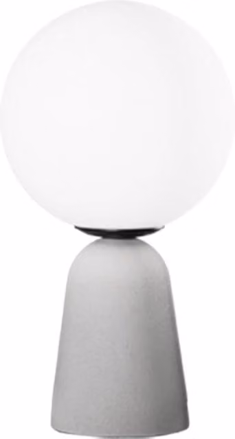 Lampada da tavolo Ondaluce Rock in vetro e pietra, colore bianco e grigio