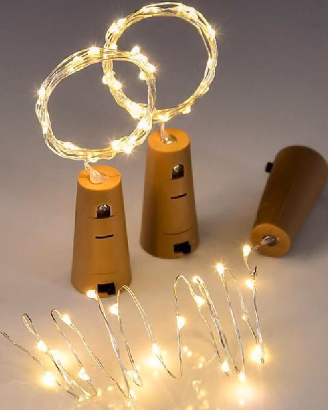 Vitu LED Bottiglia di luce Tappo - 1 serie di luci LED bianco caldo per bottiglie di vino, illuminazione decorativa