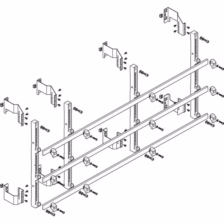 Modulo barra collettrice ABN piatto 5FB/5RE 185 mm con CU 30x10 mm, a 3 poli, EBM 150 mm MFSC55963