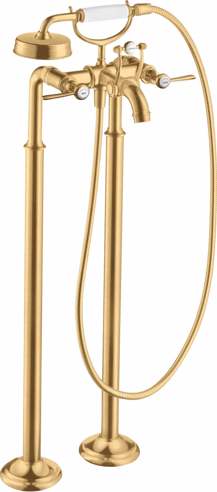 hansgrohe AXOR Montreux Mitigeur bain 2 poignées, béqu'illes, sur pied, projection 234mm, 16553250, 16553250