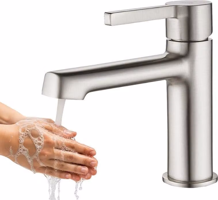 ALITA Laveo BVA_322D Rubinetto lavabo da terra argentato con tappo