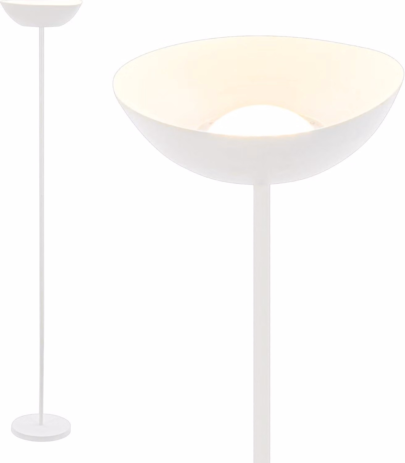 Briloner Estate Lampada da terra LED cordless, dimmerabile, touch, bianco