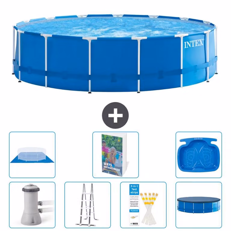 Piscina fuori terra a struttura - 457x122 cm - 6 pezzi - Modello S662