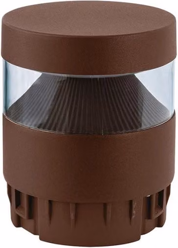 Paletto LED Gealuce GES2361 in Alluminio Marrone con Trattamento C4, IP65, CCT Personalizzabile 3000K/4000K/5000K