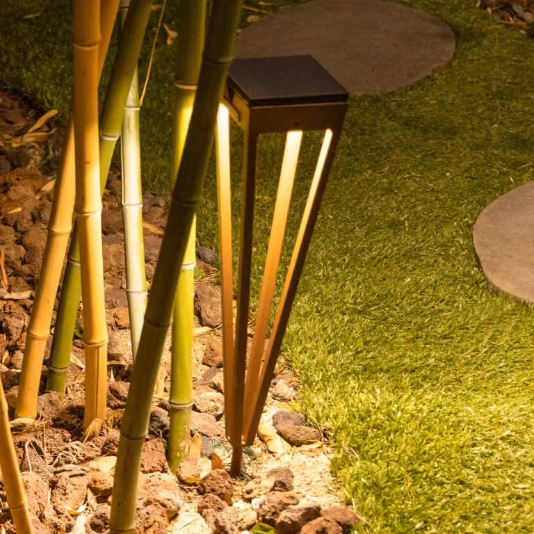 Les Jardins Fiaccola LED solare Tinka, alta 52 cm, corten Tinka, Marrone / Ruggine, Alluminio, Lampade solari