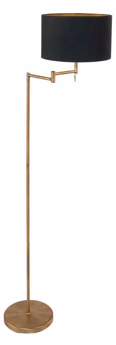 Lampada da terra - bronzo - Bella - metallo tessile - Ø 45cm - E27 - 3874BR - Mexlite