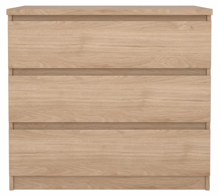 Cassettiera Naia a 3 cassetti, decoro rovere.