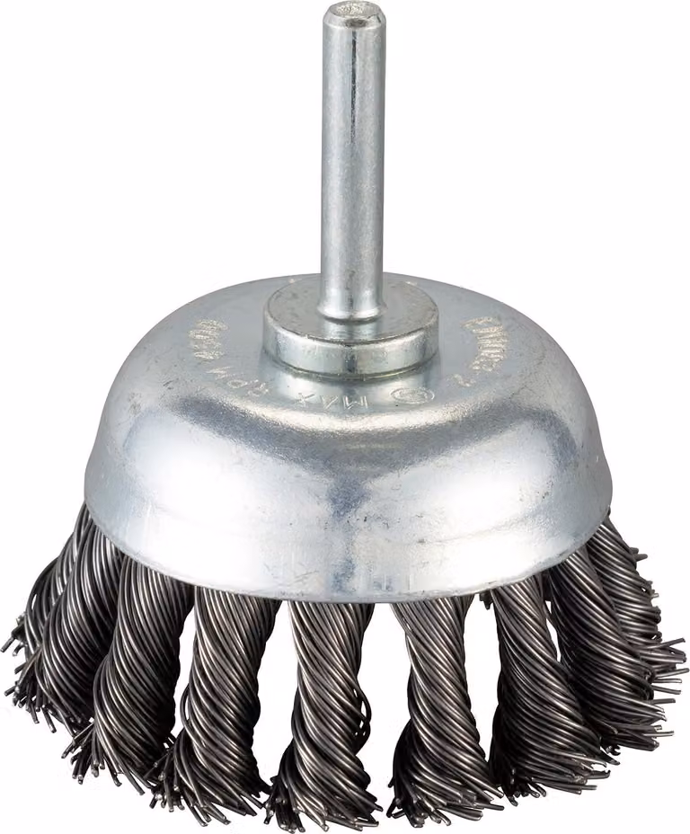Spazzola a tazza Makita con gambo rotondo (dimensione 63 mm, per la lavorazione dell'acciaio)