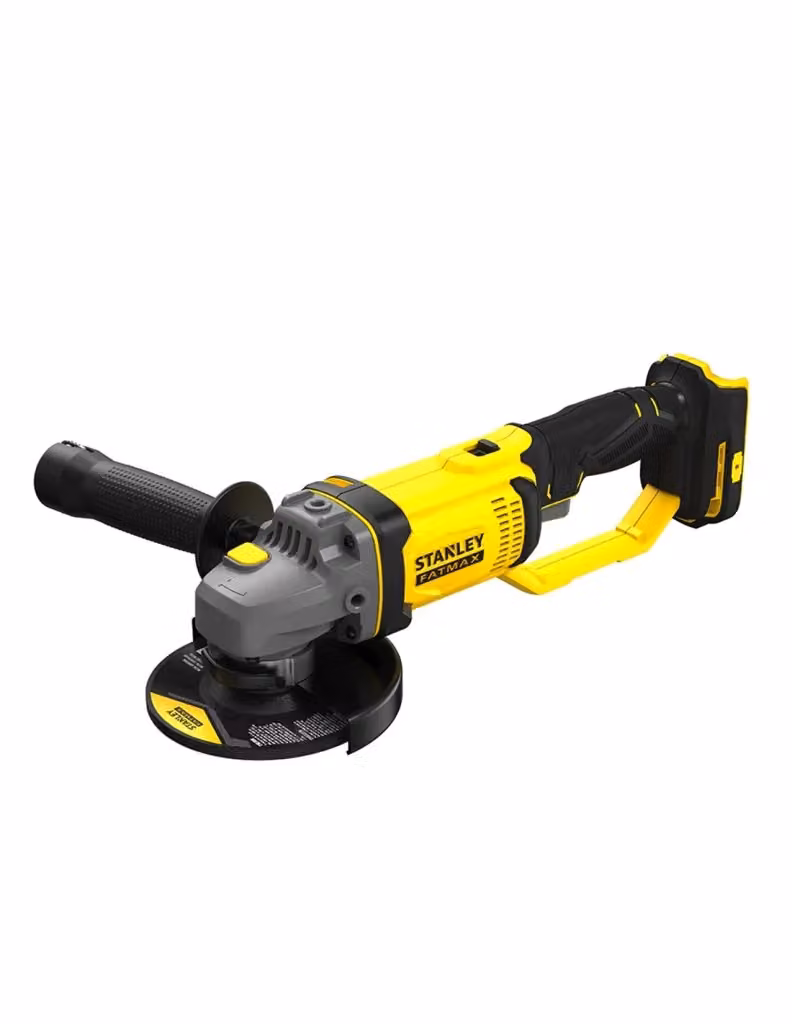 Smerigliatrice Angolare Stanley FatMax SFMCG400D1T Gialla con Batteria da 2,0 Ah, Caricabatteria e Contenitore TSTAK VI – 2