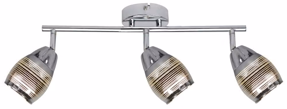 Lampada da soffitto MILTON cromata 3xE14x10W in vetro, dimensioni: 18x59x8 cm, IP20, Candellux