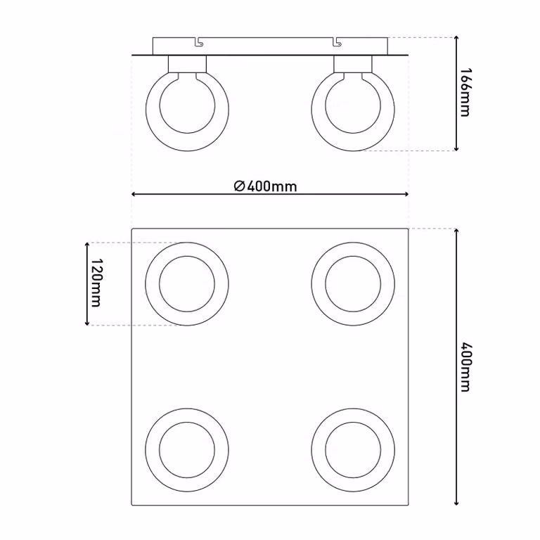 Näve Plafoniera soffitto Donika, dimmerabile, Crema / Ambra, Soggiorno / Sala da pranzo, Vetro, Plafoniera
