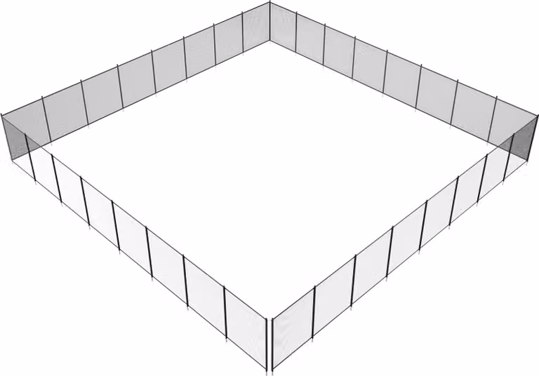 Recinzione per piscina SucceBuy, recinzione di sicurezza rimovibile da 4 x 96 piedi per piscine interrate, facile installazione fai-da-te, rete in PVC Teslin da 340 g per proteggere bambini e animali domestici
