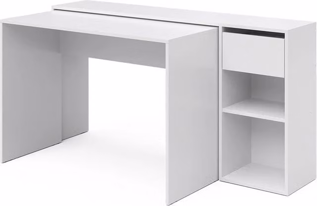 Scrivania moderna Vicco Ben Bianco L: 145 cm, P: 46.4 cm, H: 75.8 cm
