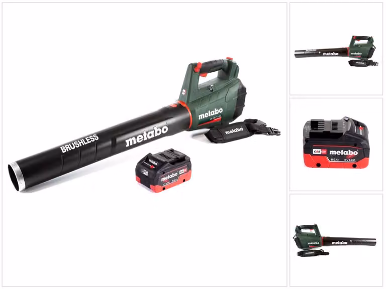 Metabo LB 18 LTX BL Soffiatore a batteria 18V Brushless + 1x Batteria 8,0 Ah - senza caricabatterie