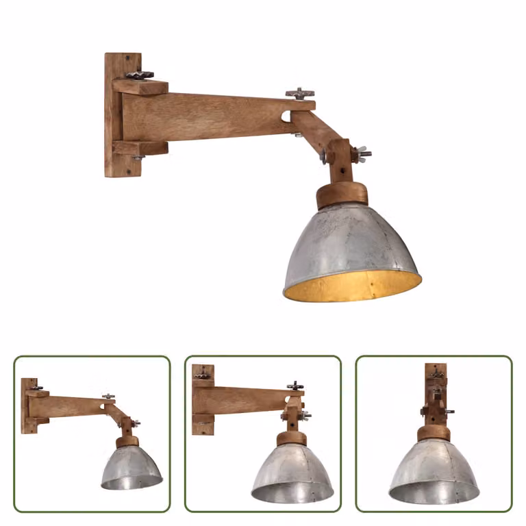 The Living Store Lampada da parete 25 W Vintage Argento E27