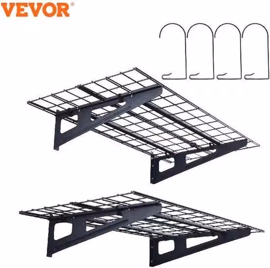 Set di 2 pannelli di stoccaggio da parete Vevor in acciaio nero per garage e officina