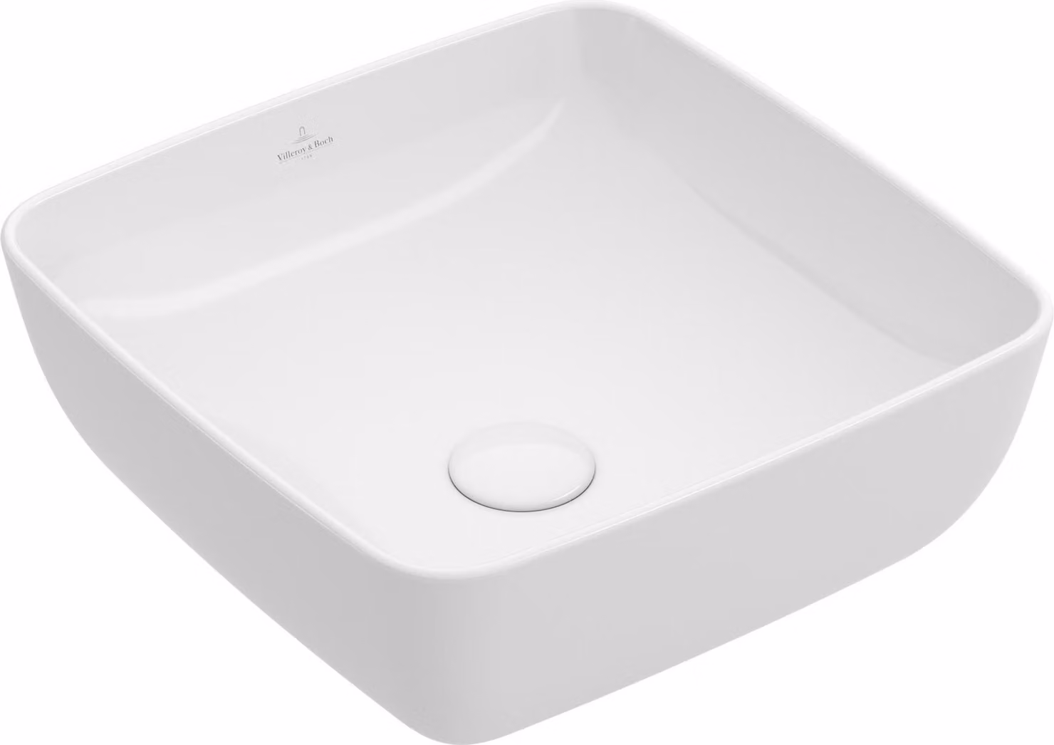 Villeroy & Boch Artis, lavabo à poser, carré, sans trop-plein, 410x410mm, 417841BCT8, 417841BCT8