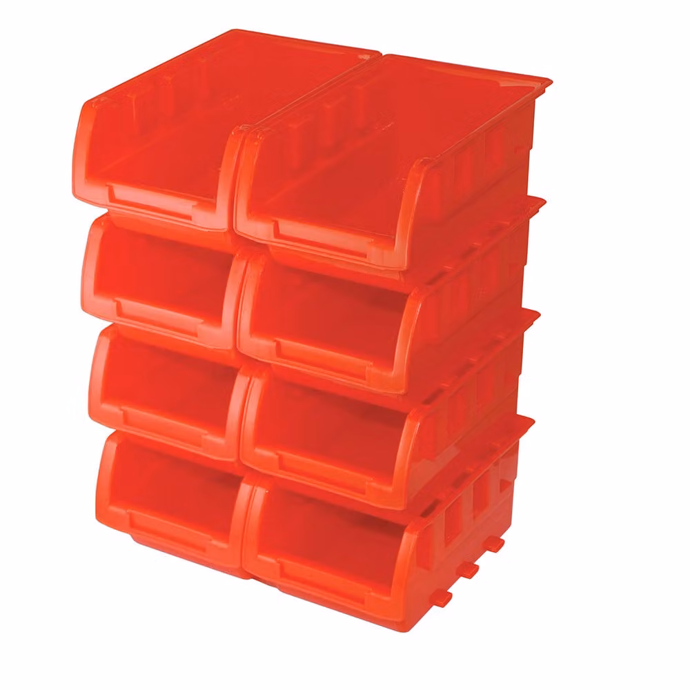 Cassette impilabili trasparenti, set da 8 pezzi 165 x 105 x 75 mm