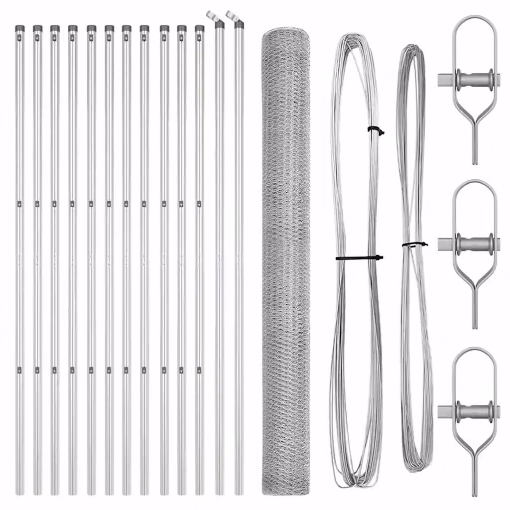 Palo della recinzione rotondo vidaXL in acciaio zincato Argento L/P/H: 210 x 25 x 13 cm – 2