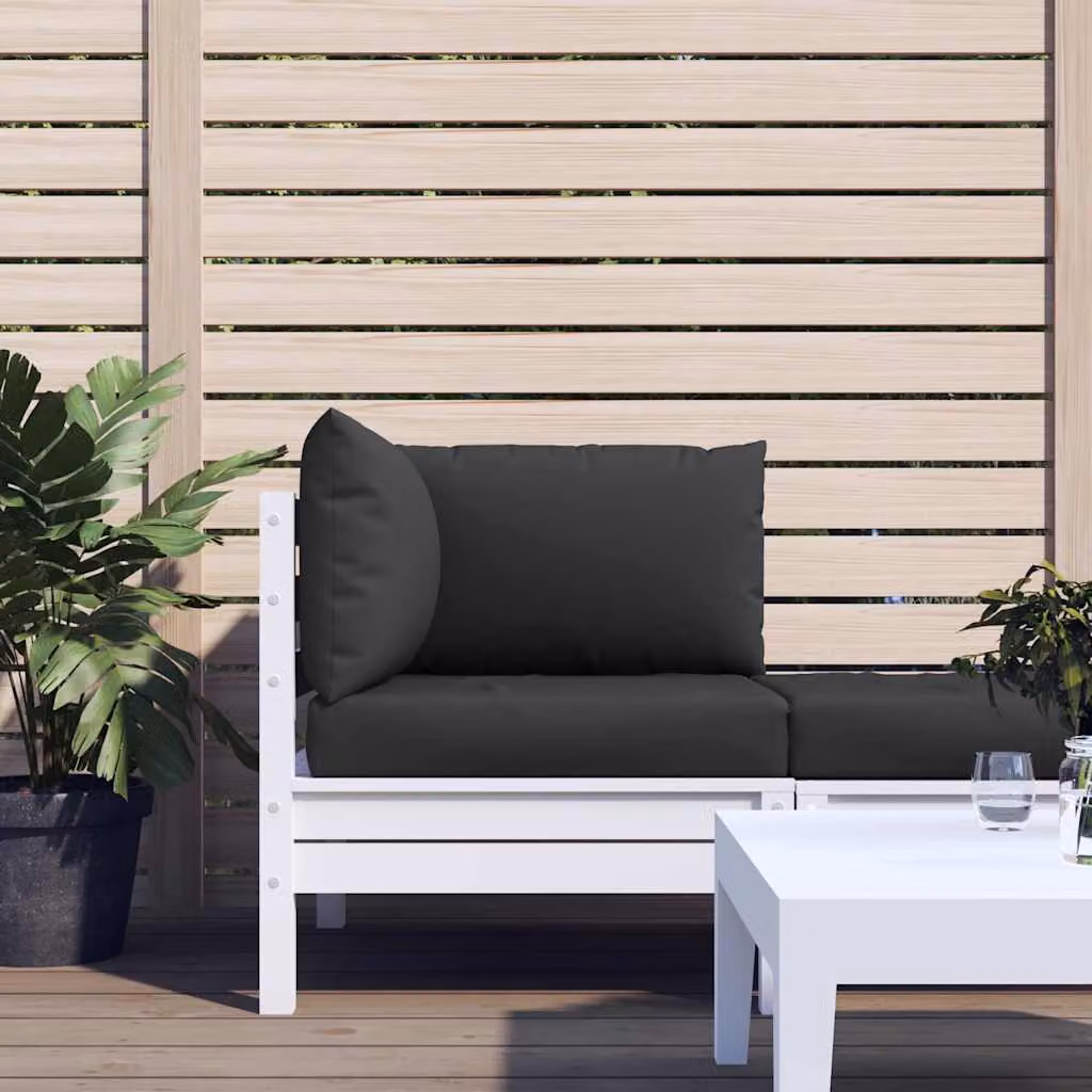 Set di 3 cuscini per pallet vidaXL neri in tessuto Oxford impermeabile e traspirante, L 60 x L 60 cm