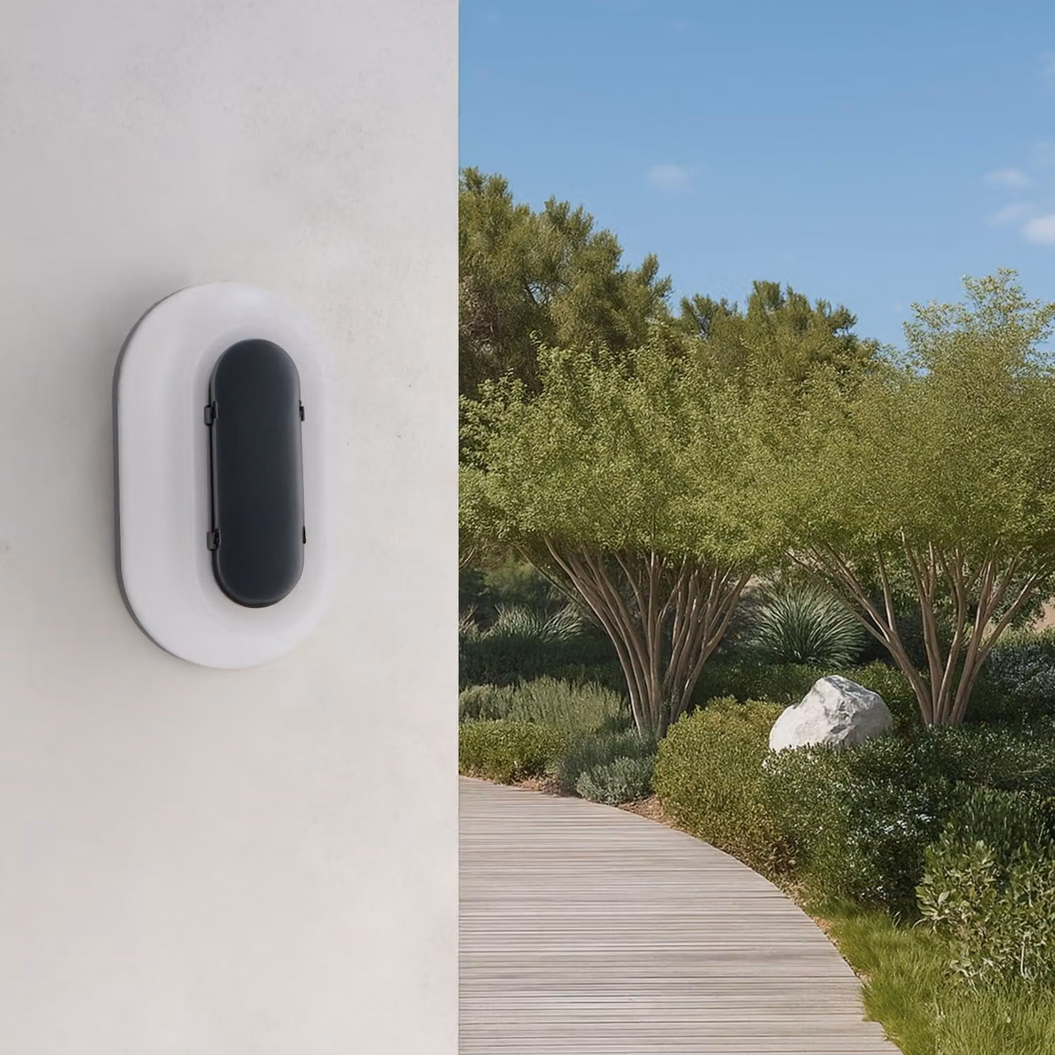 Lampada a LED da parete, 18W, 3 temperature di colore, 2160 lumen, grado di protezione IP65, colore grigio, per uso esterno