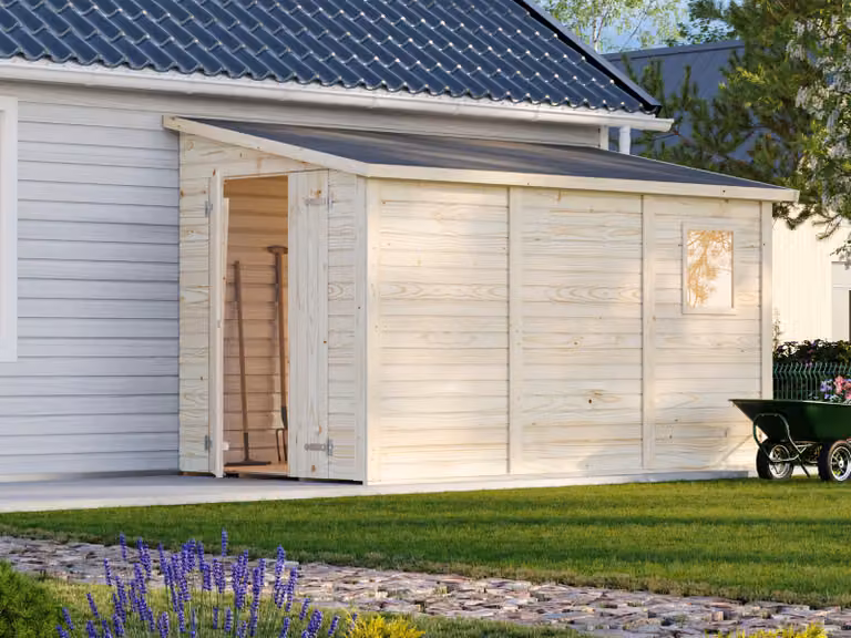 Casetta da giardino Palmako Mia 5,2 m², pavimento incluso (354 x 178 cm), colore naturale