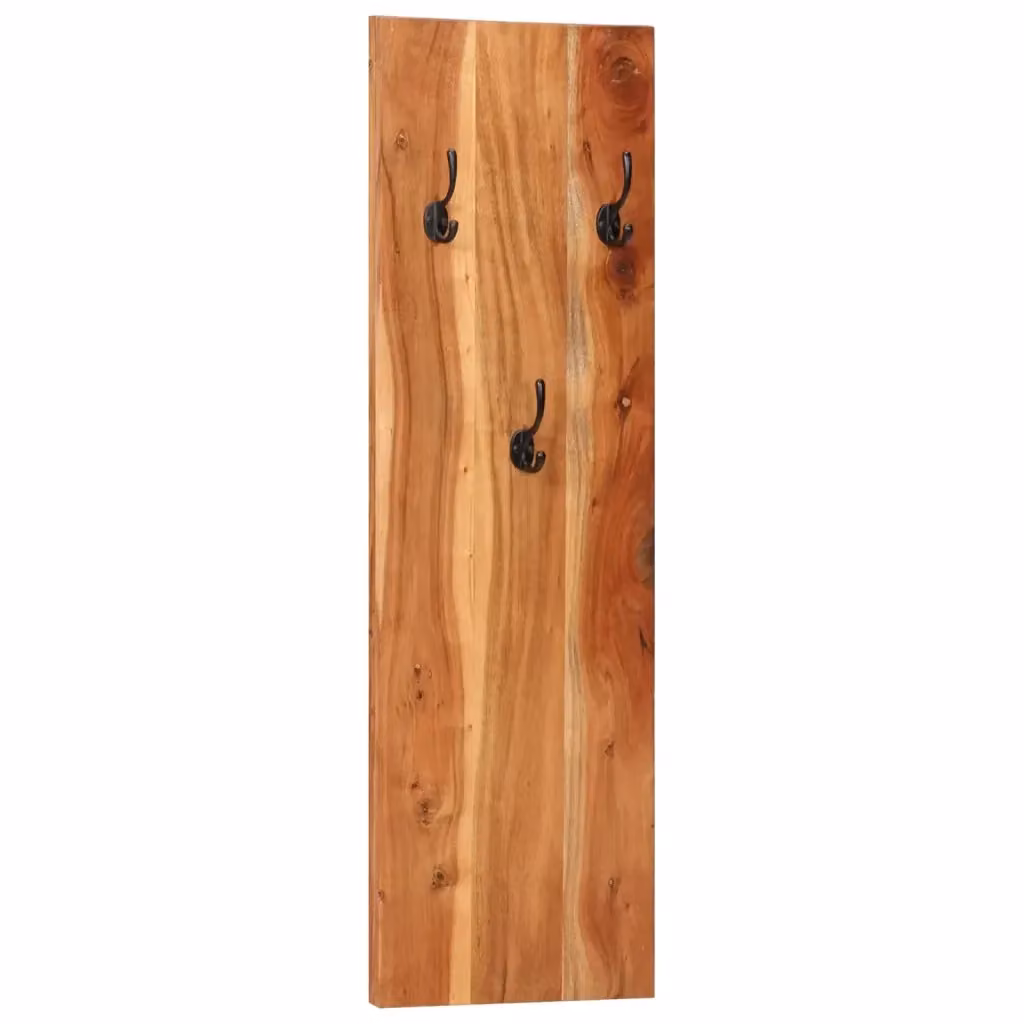 Set di 2 Appendiabiti a Parete DESIGN IN in Legno di Acacia e Metallo, Colore Marrone, L 36 cm x P 3 cm x H 110 cm – 2