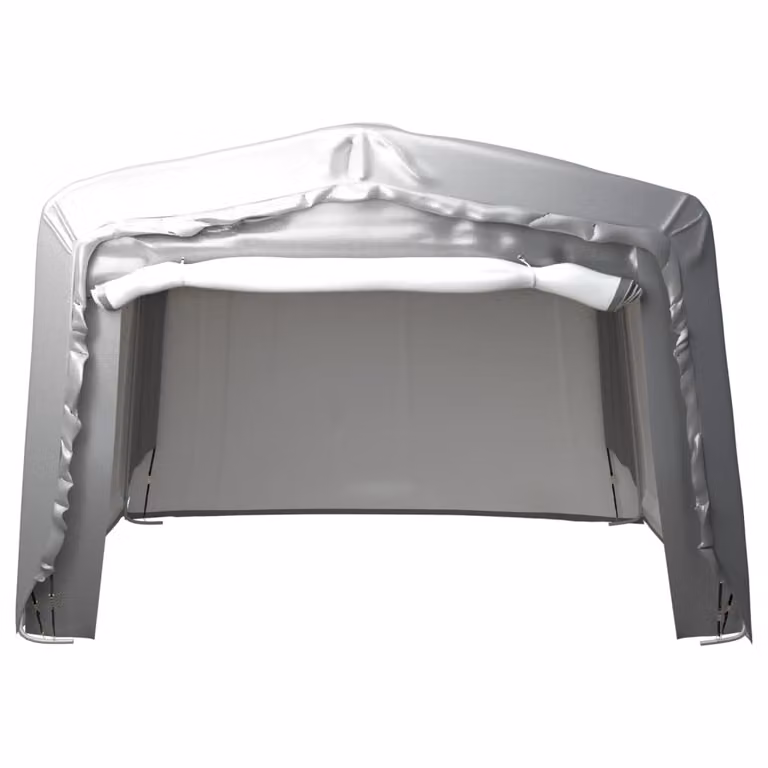 vidaXL Tenda di stoccaggio 370x370 cm grigio acciaio