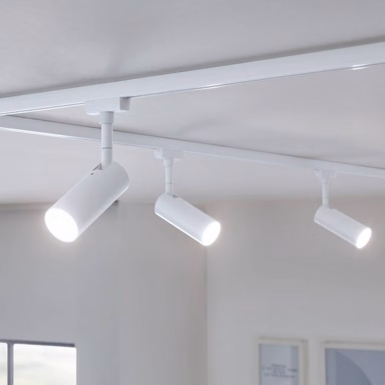 Paulmann URail Tubo faretto dimmerabile, 3 livelli di intensità, 3.000K, bianco Tubo, dimmerabile, Bianco / Opale, Soggiorno / Sala da pranzo, Metallo, Moderno