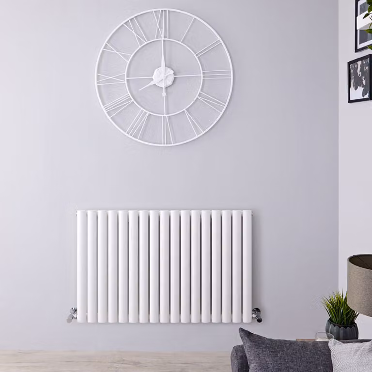 Radiatore Orizzontale Bianco 635x1000mm 800W - Alta Resa - Design Moderno - Revive