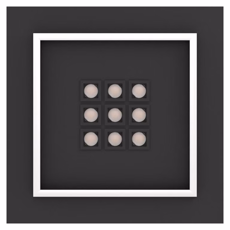 BALAZOTE Lampada da parete/soffitto Illuminazione - L36 x L36 x H5 cm - nero - IP20